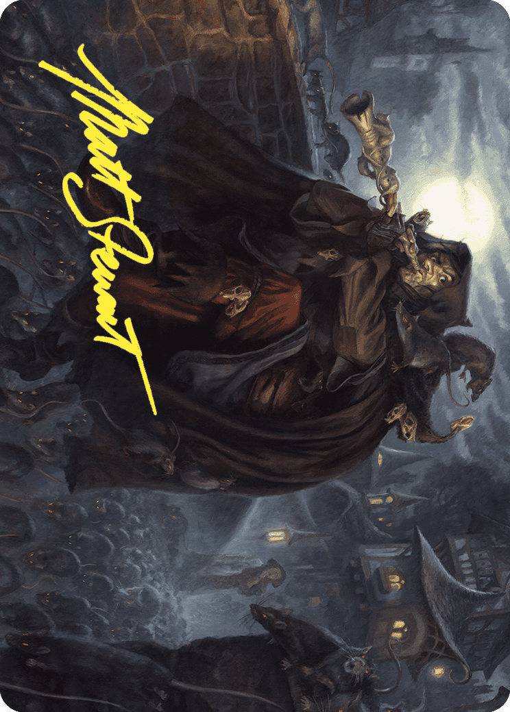 Totentanz, Swarm Piper Art Card (Gold-Stamped Signature) [Wilds of Eldraine Art Series] | GnG Games