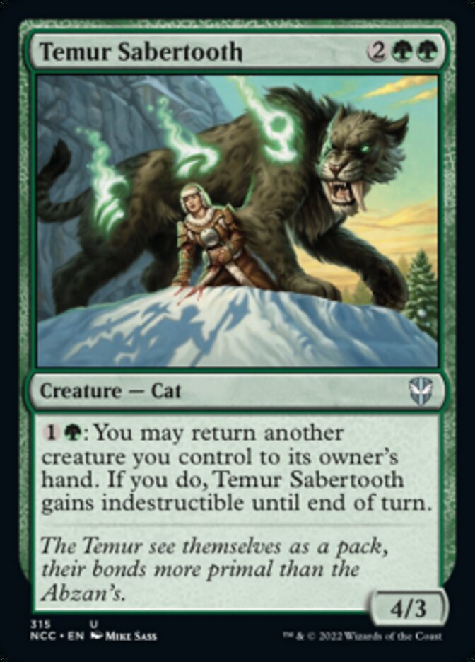 Temur Sabertooth [Streets of New Capenna Commander] | GnG Games