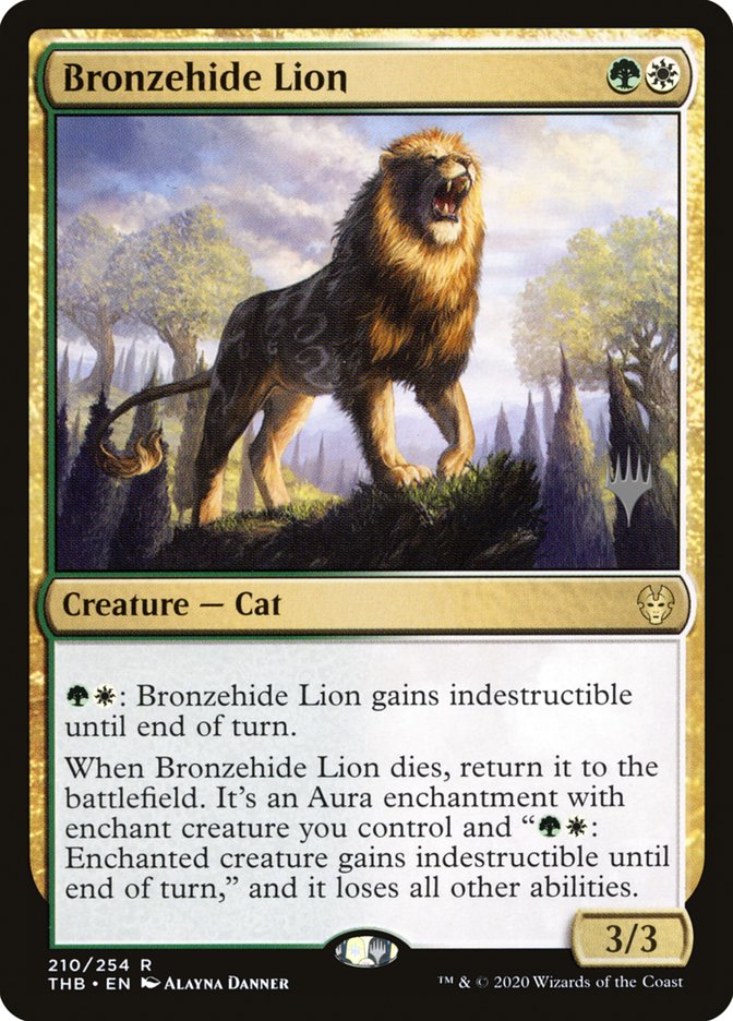 Bronzehide Lion (Promo Pack) [Theros Beyond Death Promos] | GnG Games