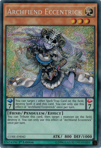 Archfiend Eccentrick [CORE-EN042] Secret Rare | GnG Games