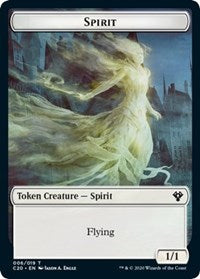 Spirit // Treasure Double-sided Token [Commander 2020 Tokens] | GnG Games