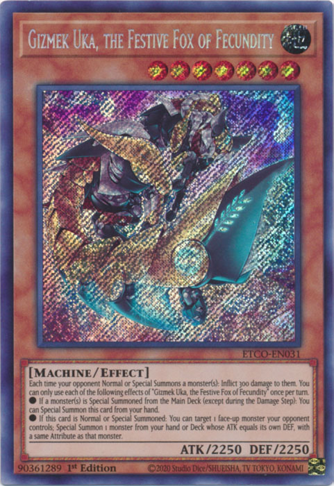 Gizmek Uka, the Festive Fox of Fecundity [ETCO-EN031] Secret Rare | GnG Games