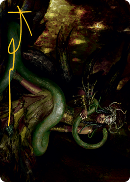 Saryth, the Viper's Fang Art Card (Gold-Stamped Signature) [Innistrad: Midnight Hunt Art Series] | GnG Games