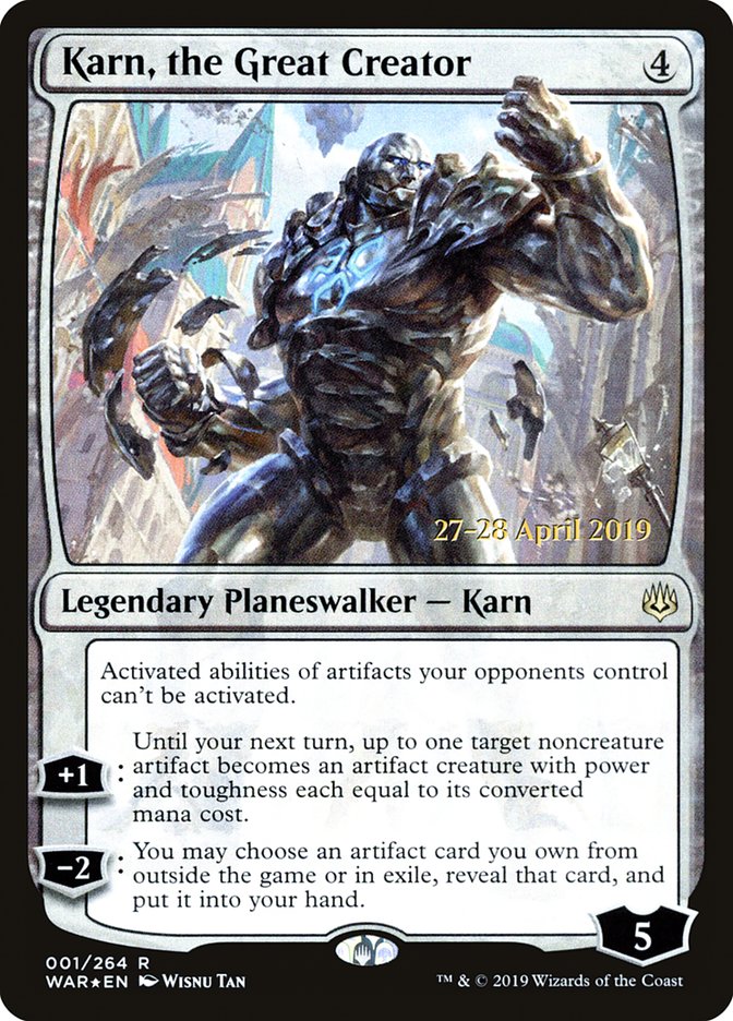 Karn, the Great Creator  [War of the Spark Prerelease Promos] | GnG Games