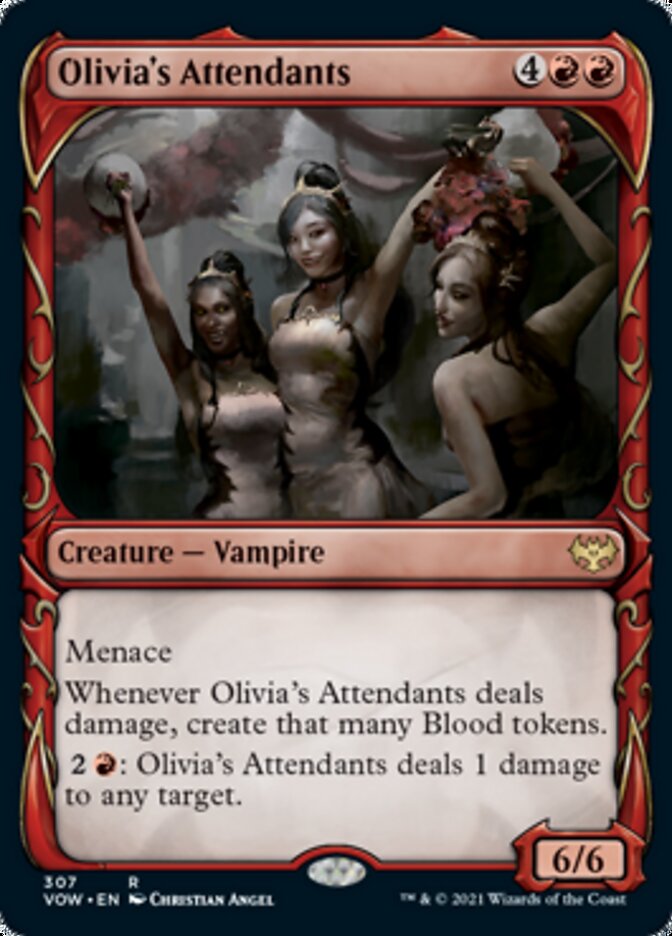 Olivia's Attendants (Showcase Fang Frame) [Innistrad: Crimson Vow] | GnG Games