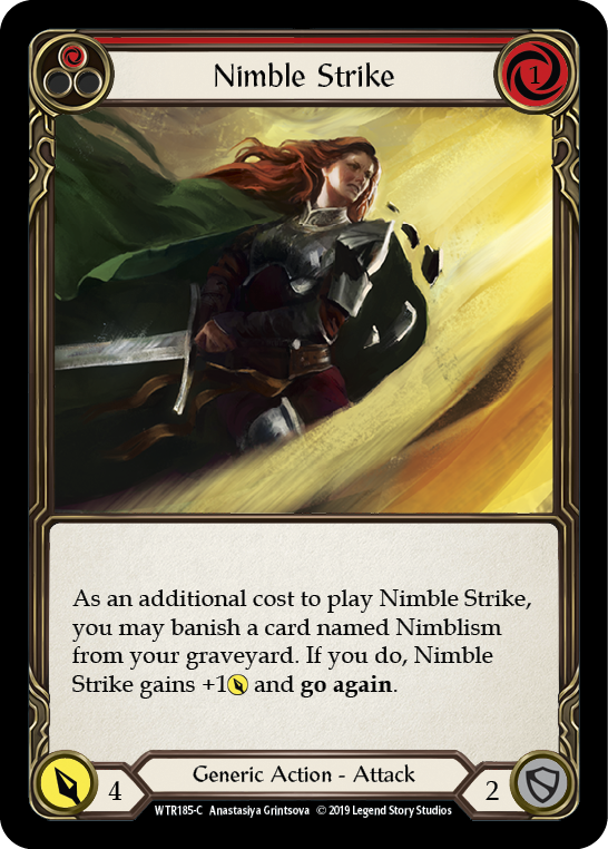 Nimble Strike (Red) [WTR185-C] Alpha Print Rainbow Foil | GnG Games