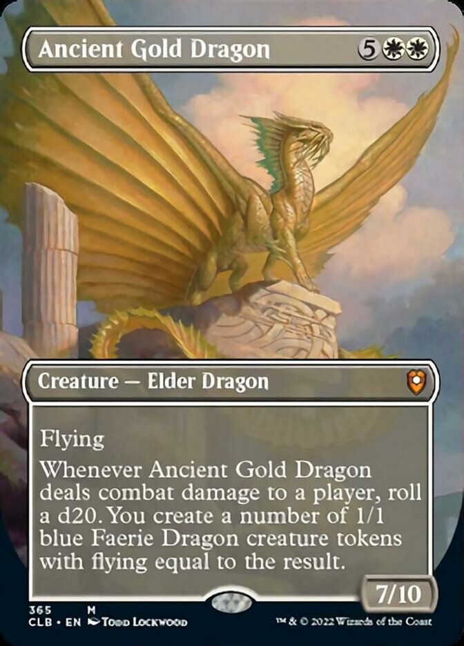 Ancient Gold Dragon (Borderless Alternate Art) [Commander Legends: Battle for Baldur's Gate] | GnG Games