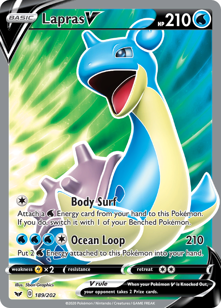 Lapras V (189/202) [Sword & Shield: Base Set] | GnG Games