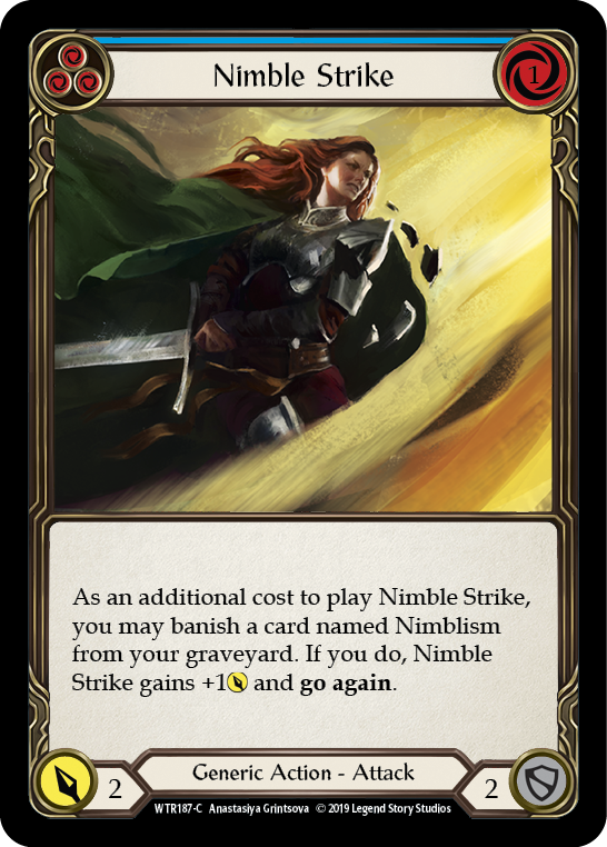 Nimble Strike (Blue) [WTR187-C] Alpha Print Rainbow Foil | GnG Games