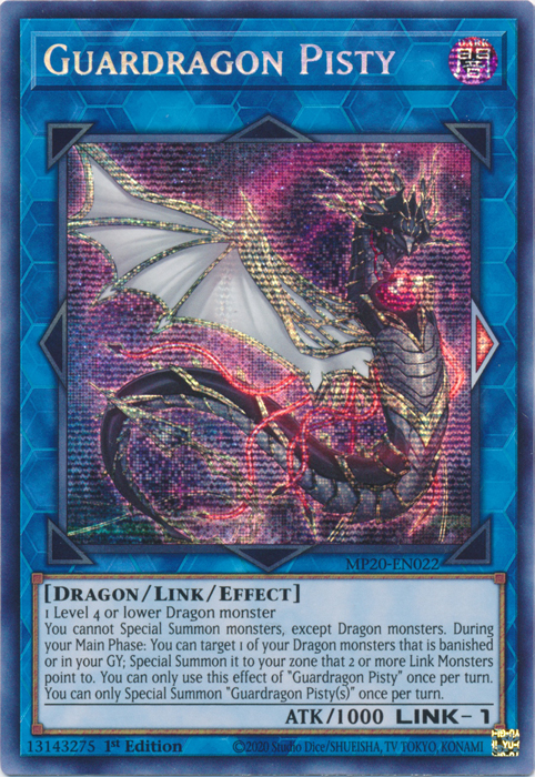 Guardragon Pisty [MP20-EN022] Prismatic Secret Rare | GnG Games