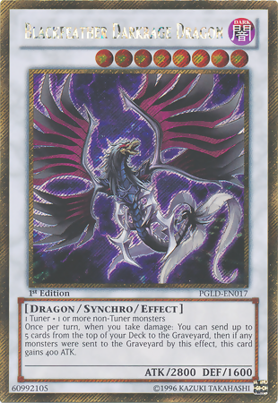 Blackfeather Darkrage Dragon [PGLD-EN017] Gold Secret Rare | GnG Games