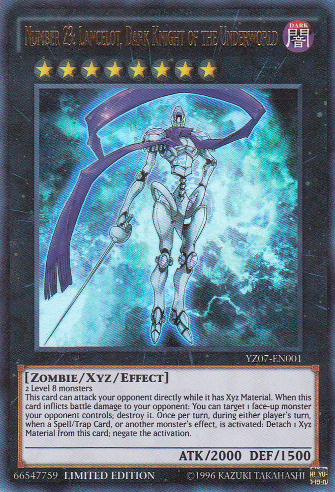 Number 23: Lancelot, Dark Knight of the Underworld [YZ07-EN001] Ultra Rare | GnG Games