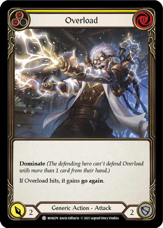 Overload (Yellow) (Rainbow Foil) [MON276-RF] 1st Edition Rainbow Foil | GnG Games