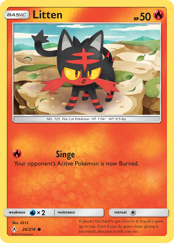 Litten (26/214) [Sun & Moon: Unbroken Bonds] | GnG Games