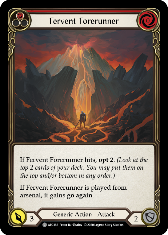 Fervent Forerunner (Red) [ARC182] Unlimited Edition Rainbow Foil | GnG Games