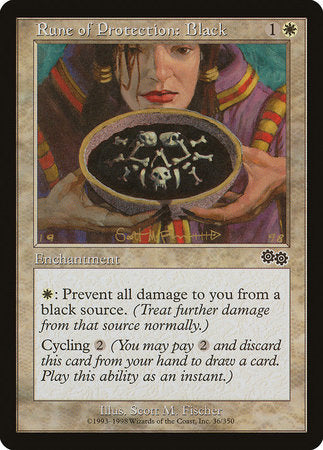 Rune of Protection: Black [Urza's Saga] | GnG Games