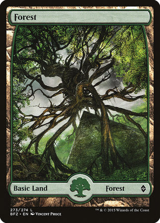 Forest (273) - Full Art [Battle for Zendikar] | GnG Games