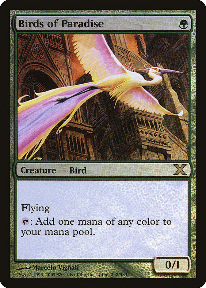 Birds of Paradise (Premium Foil) [Tenth Edition] | GnG Games