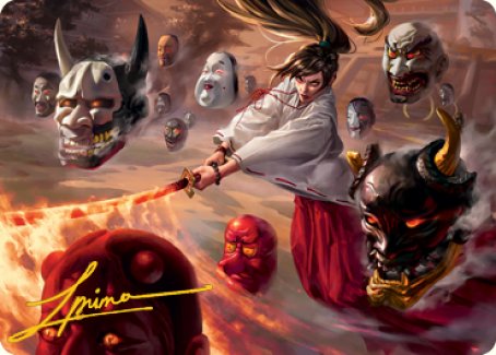 Unquenchable Fury Art Card (Gold-Stamped Signature) [Kamigawa: Neon Dynasty Art Series] | GnG Games
