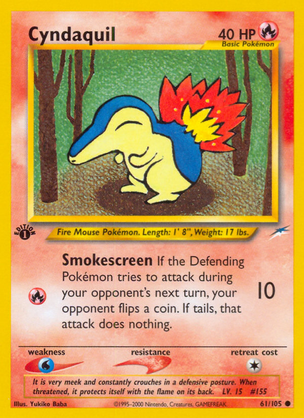 Cyndaquil (61/105) [Neo Destiny 1st Edition] | GnG Games