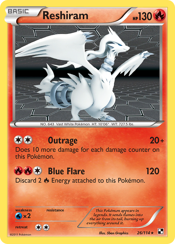 Reshiram (26/114) [Black & White: Base Set] | GnG Games