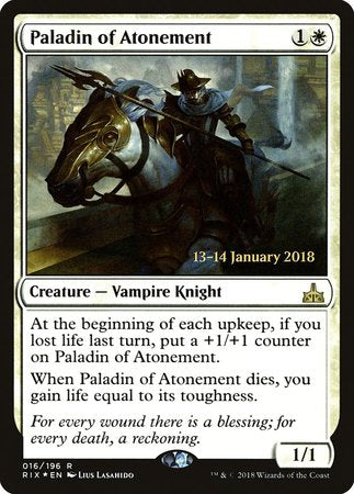 Paladin of Atonement [Rivals of Ixalan Promos] | GnG Games