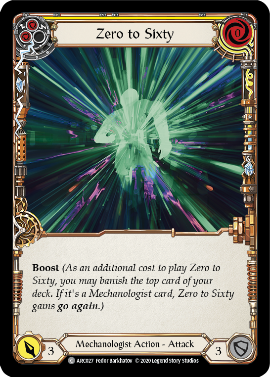 Zero to Sixty (Yellow) [ARC027] Unlimited Edition Rainbow Foil | GnG Games