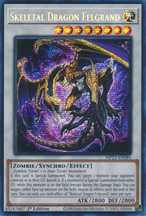 Skeletal Dragon Felgrand [MP23-EN084] Prismatic Secret Rare | GnG Games