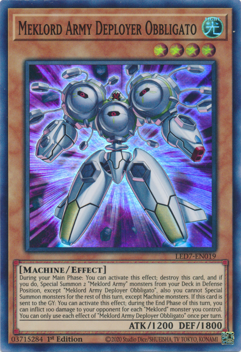 Meklord Army Deployer Obbligato [LED7-EN019] Super Rare | GnG Games