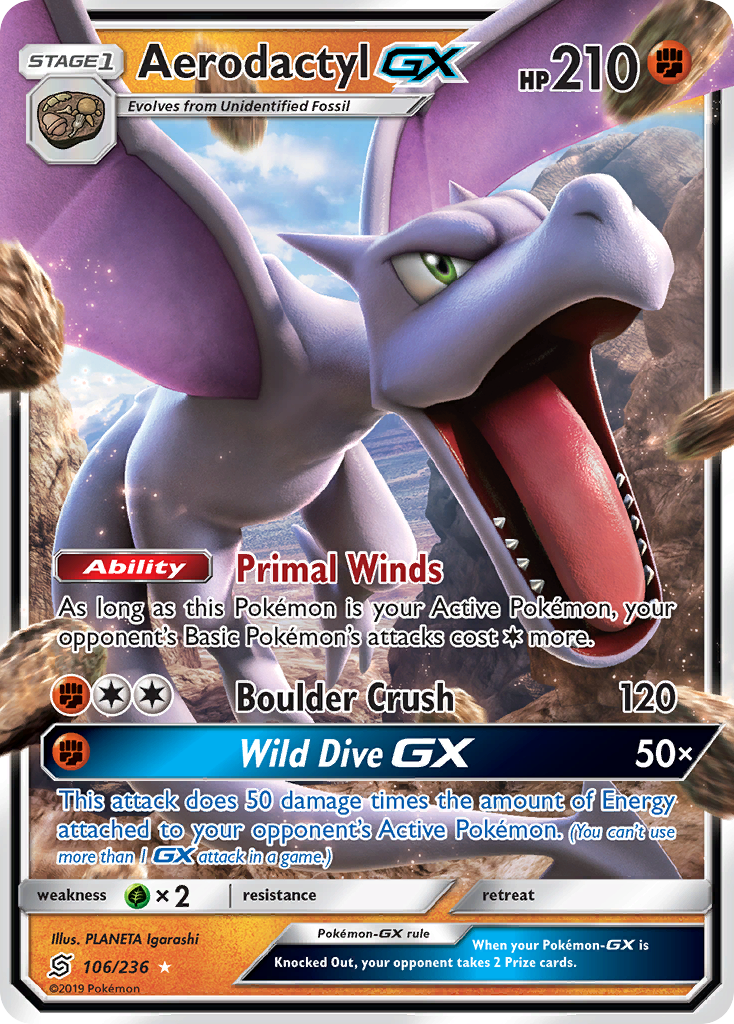 Aerodactyl GX (106/236) [Sun & Moon: Unified Minds] | GnG Games