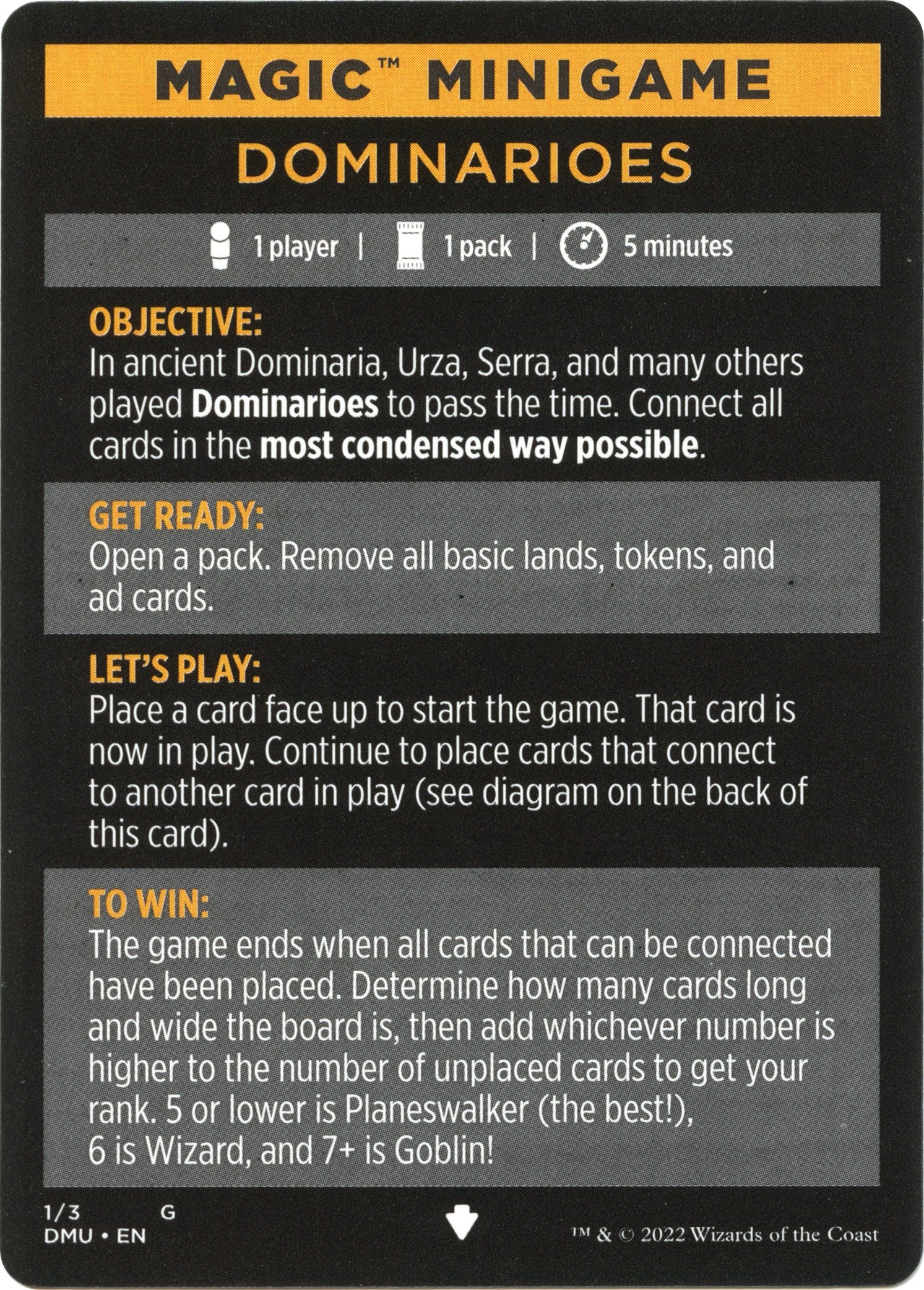 Dominarioes (Magic Minigame) [Dominaria United Minigame] | GnG Games