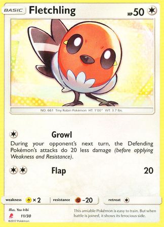 Fletchling (11/30) [Sun & Moon: Trainer Kit - Lycanroc] | GnG Games