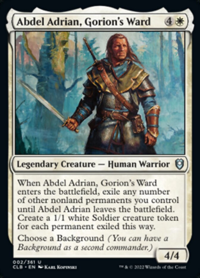 Abdel Adrian, Gorion's Ward [Commander Legends: Battle for Baldur's Gate] | GnG Games