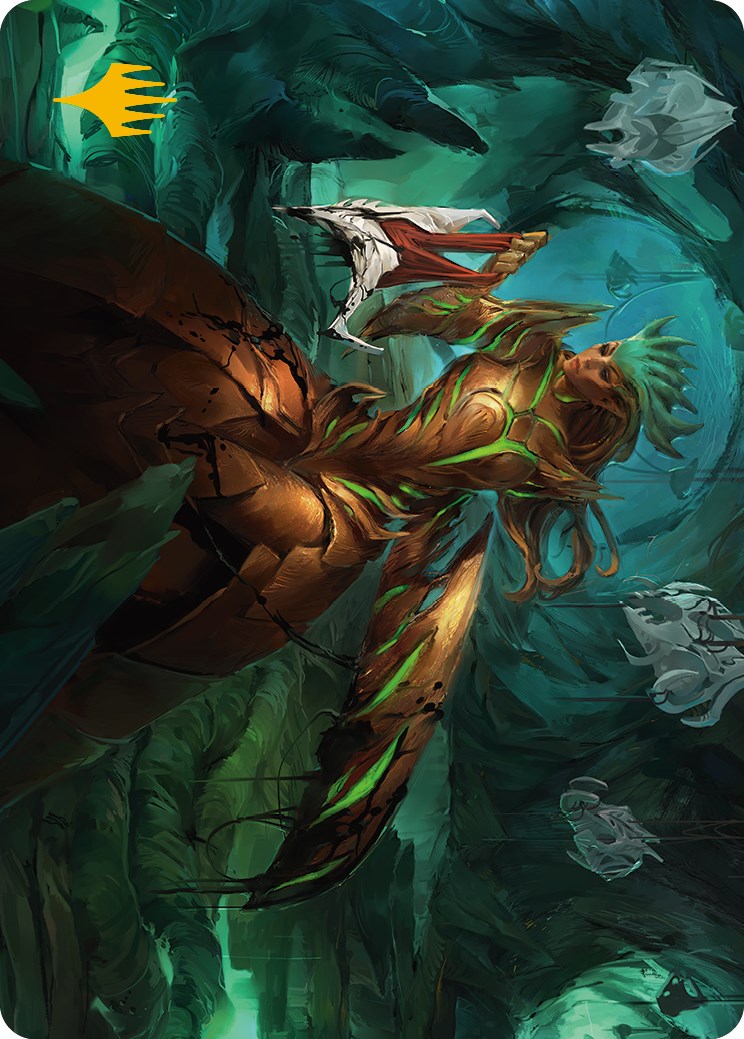 Glissa Sunslayer Art Card (Gold-Stamped Signature) [Phyrexia: All Will Be One Art Series] | GnG Games