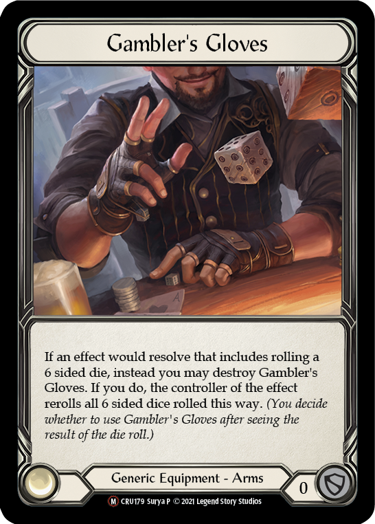 Gambler's Gloves [U-CRU179] (Crucible of War Unlimited)  Unlimited Rainbow Foil | GnG Games