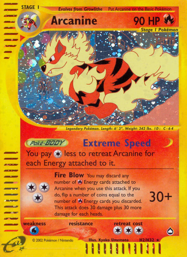 Arcanine (H2/H32) [Aquapolis] | GnG Games