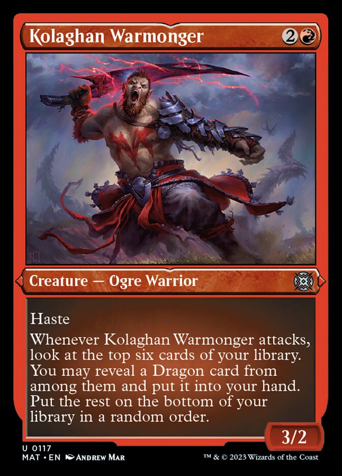 Kolaghan Warmonger (Foil Etched) [March of the Machine: The Aftermath] | GnG Games