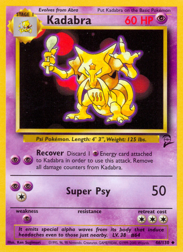 Kadabra (46/130) [Base Set 2] | GnG Games