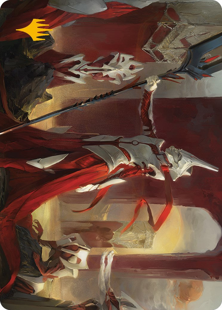 Porcelain Zealot Art Card (Gold-Stamped Signature) [Phyrexia: All Will Be One Art Series] | GnG Games