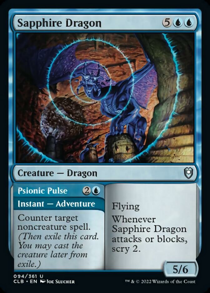 Sapphire Dragon // Psionic Pulse [Commander Legends: Battle for Baldur's Gate] | GnG Games