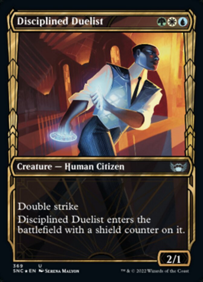 Disciplined Duelist (Showcase Golden Age Gilded Foil) [Streets of New Capenna] | GnG Games