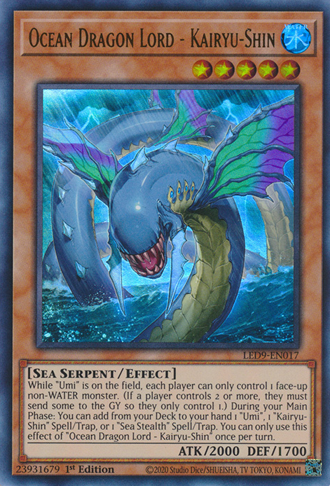 Ocean Dragon Lord - Kairyu-Shin [LED9-EN017] Ultra Rare | GnG Games