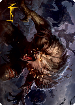 Village Reavers Art Card (Gold-Stamped Signature) [Innistrad: Midnight Hunt Art Series] | GnG Games