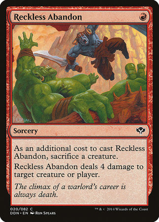 Reckless Abandon [Duel Decks: Speed vs. Cunning] | GnG Games