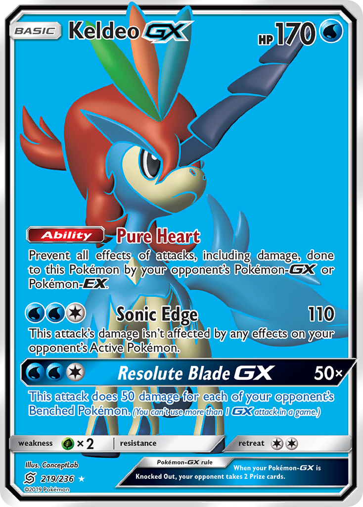 Keldeo GX (219/236) [Sun & Moon: Unified Minds] | GnG Games