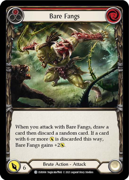 Bare Fangs (Red) [EVR008] (Everfest)  1st Edition Rainbow Foil | GnG Games