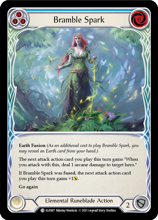 Bramble Spark (Blue) [ELE087] (Tales of Aria)  1st Edition Rainbow Foil | GnG Games