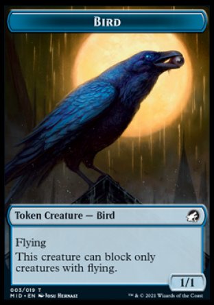 Bird Token [Innistrad: Midnight Hunt Tokens] | GnG Games