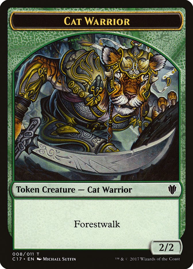 Cat Warrior Token [Commander 2017 Tokens] | GnG Games