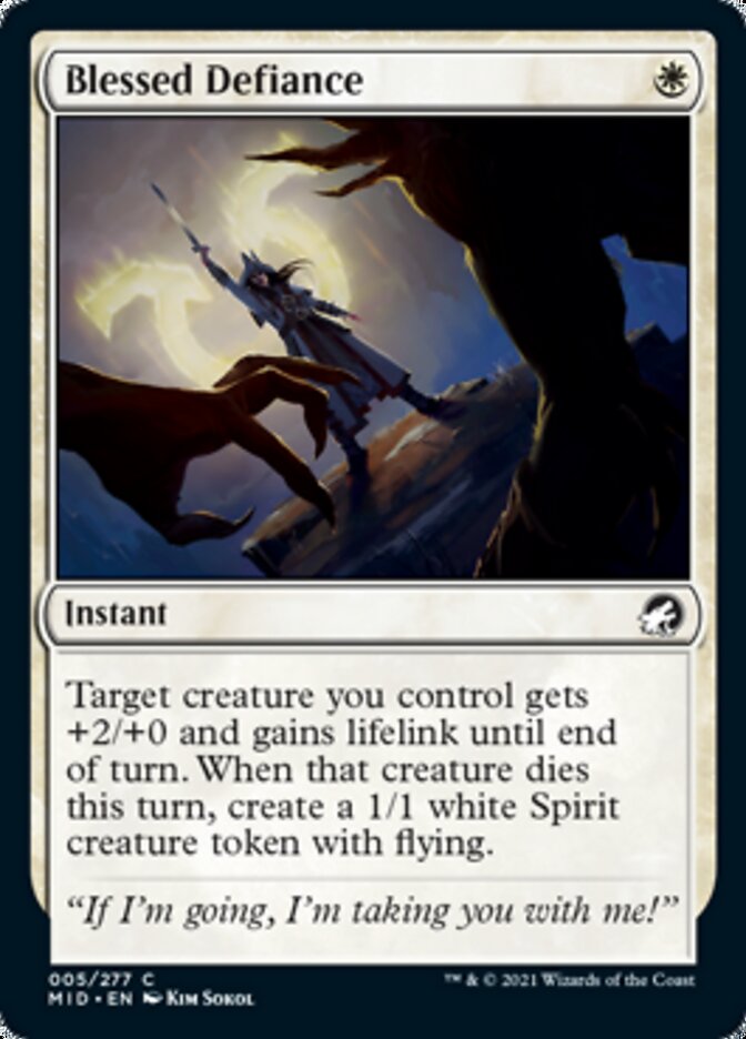 Blessed Defiance [Innistrad: Midnight Hunt] | GnG Games